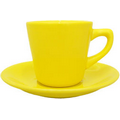 Lemon Yellow Short Restaurant Cup Saucer